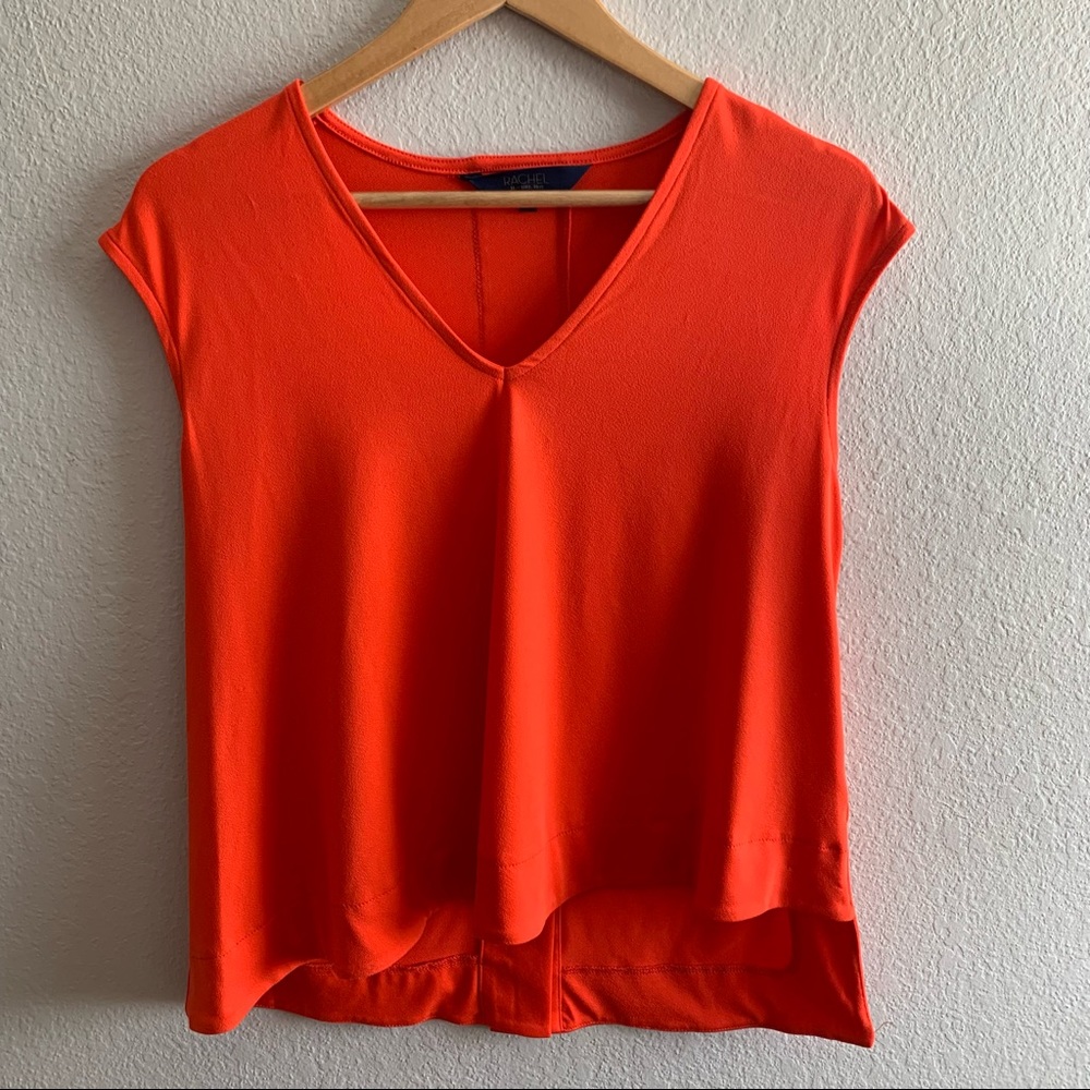 Bright V-neck blouse